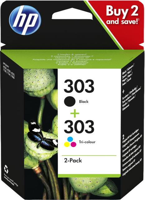 3112685 inkcartridge hp 3ym92ae 303 zwart + kleuren