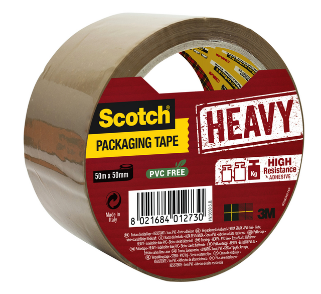 Verpakkingstape 3M SCOTCH HV5050SB 50MMX50M bruin