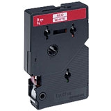 Brother TC-292 Tape Rood op wit, 9mm. Brother TC-292 Tape Rood op wit, 9mm.