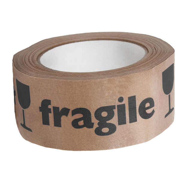 Waarschuwingstape IEZZY 50mmx50m 80% gerecycled papier bruin zwart Waarschuwingstape IEZZY 50mmx50m 80% gerecycled papier bruin zwart