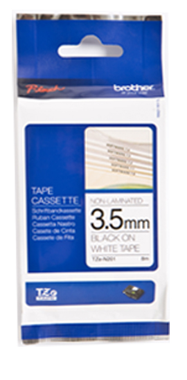 TZe-N201 3,5mm niet-gelamineerd zwart op wit TZe-N201 3,5mm niet-gelamineerd zwart op wit