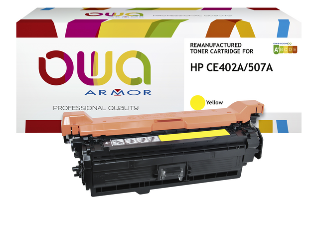 Tonercartridge OWA alternatief tbv HP CE402A geel Tonercartridge OWA alternatief tbv HP CE402A geel
