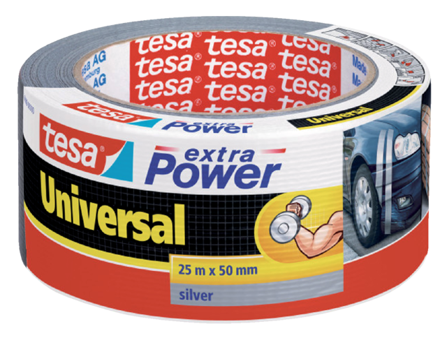 Duct tape tesa® extra Power Universal 25mx50mm grijs Duct tape tesa® extra Power Universal 25mx50mm grijs