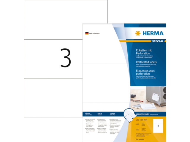 4664 etiket herma 4664 210x99mm 300st