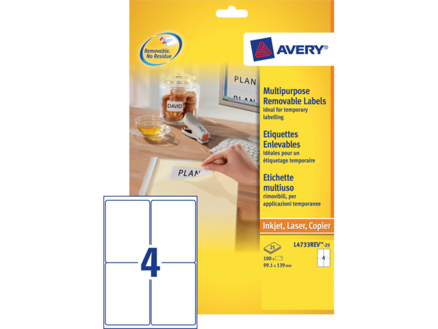 L4733REV-25 etiket avery l4733rev-25 99.1x139mm a6 100st