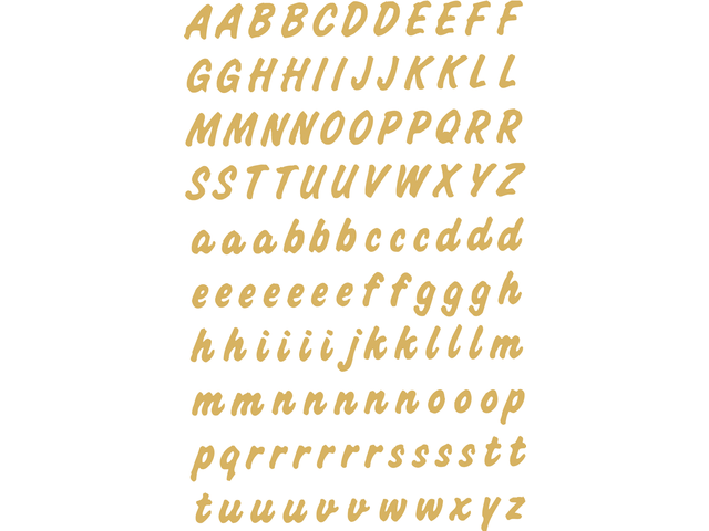 ETIKET HERMA 4152 8MM LETTERS A-Z GOUD OP TRANSP