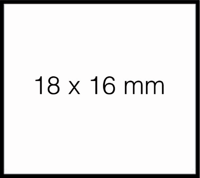 Prijsetiket 18x16mm Sato Duo 16 afneembaar wit Prijsetiket 18x16mm Sato Duo 16 afneembaar wit