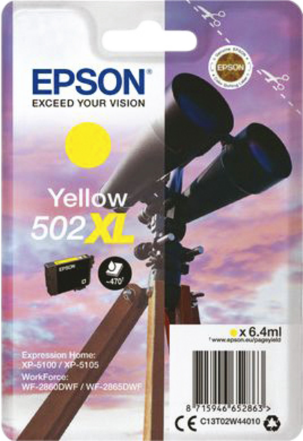 3017385 inkcartridge epson 502xl sec geel
