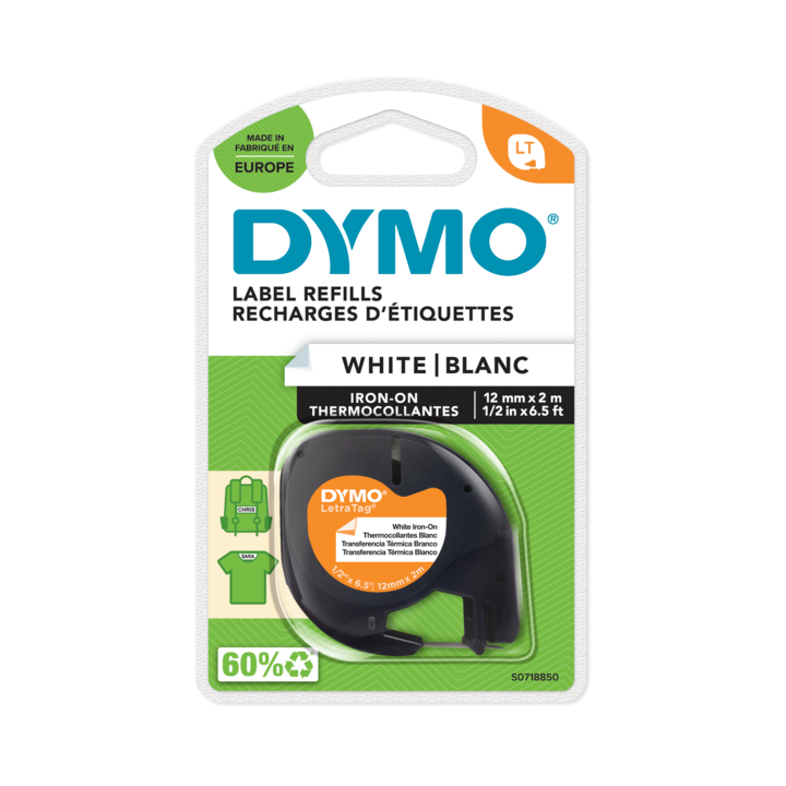 Dymo LetraTag tape Iron On Dymo LetraTag tape Iron On