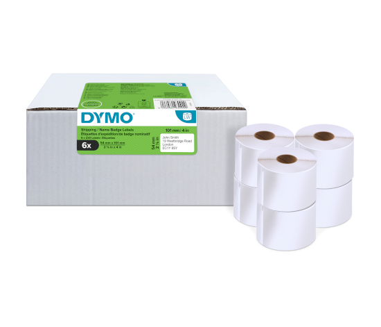 Dymo 2093092 6-pack LW etiket 54x101mm wit papier Dymo 2093092 6-pack LW etiket 54x101mm wit papier