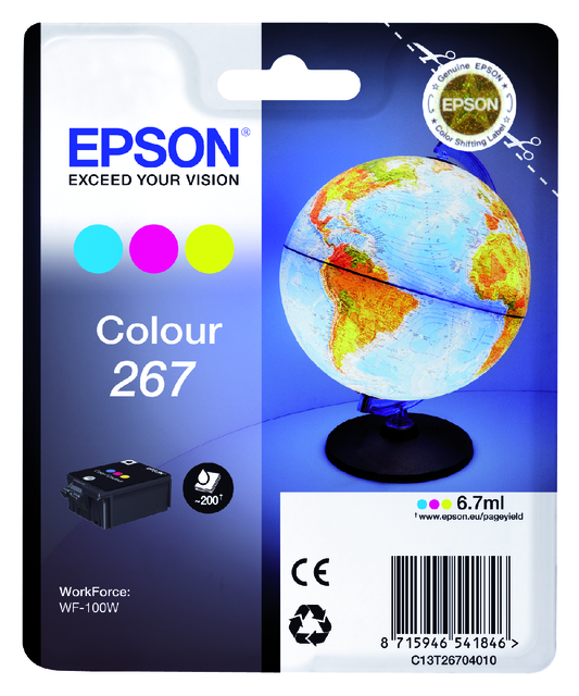 2306636 inkcartridge epson 267 t2670 3 kleuren