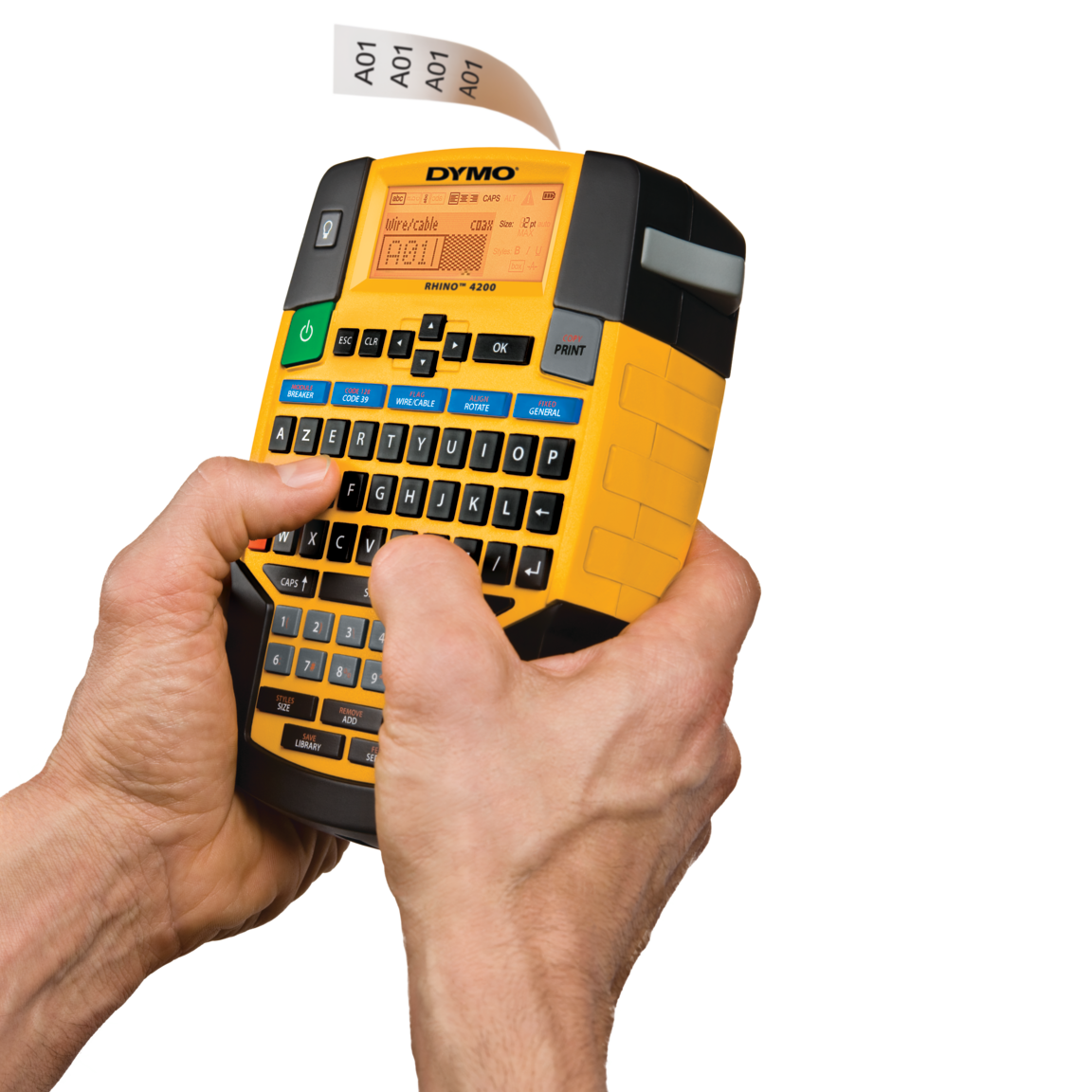 Rhino 4200 industriële labelmaker AZERTY Rhino 4200 industriële labelmaker AZERTY