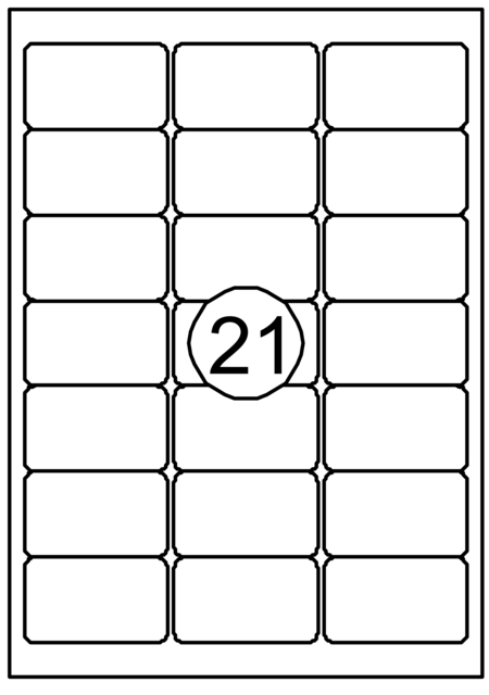 Etiket Quantore 63.5x38.1mm 2100 stuks