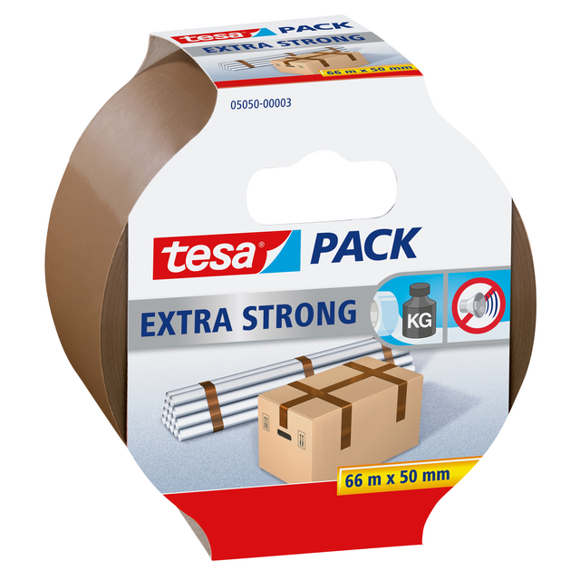 05050-00003-01 verpaktape tesa 05050 extra strong 50mmx66m bruin