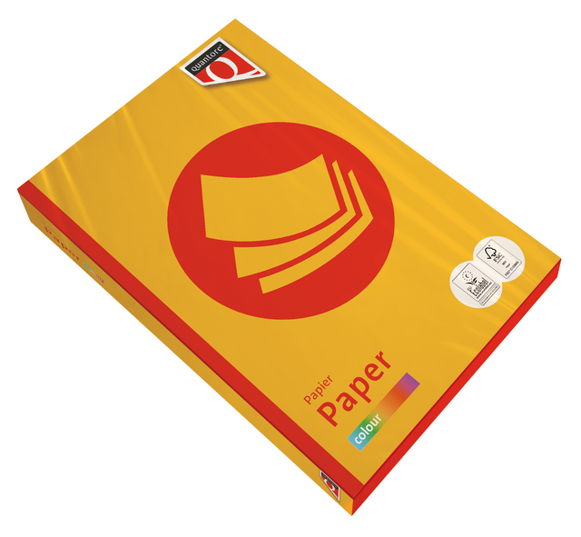 Kopieerpapier Quantore Colour A4 120gr diepgeel 250 vel Kopieerpapier Quantore Colour A4 120gr diepgeel 250 vel