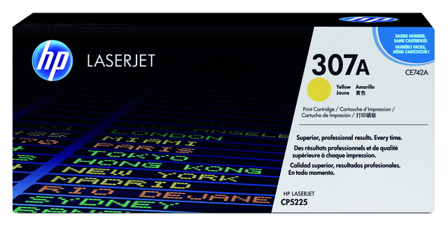 Tonercartridge HP CE742A 307A geel Tonercartridge HP CE742A 307A geel