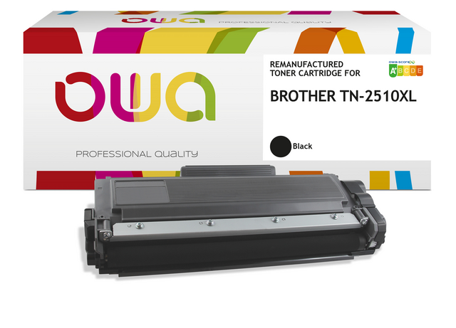 Toner OWA alternatief tbv Brother TN-2510XL zwart
