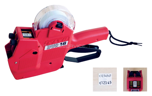 Etiketteertang Sato Duo 16 2 regels 16x18mm Etiketteertang Sato Duo 16 2 regels 16x18mm