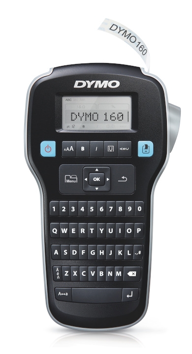 Dymo LabelManager 160 vooraanzicht Dymo LabelManager 160 vooraanzicht